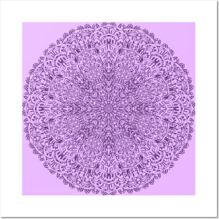 Purple Gradient Mandala Posters and Art